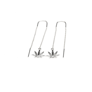 Sterling Silver Sativa Leaf Classic Earrings – Threader