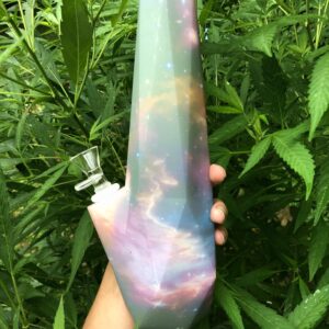 Galaxy Water Pipe | Silicone With Glass Slide